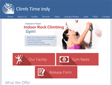 Tablet Screenshot of climbtimeindy.com